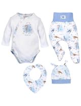 NINI 4 pièces Ensemble Faune Marine Bleu - 0