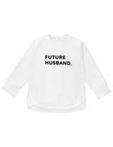 Baby Sweets Langarmshirt Future Husband Grüße, Gemüse weiß - 0