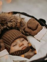 BabyMocs Handschuhe Fleece braun Onsesize Babys - 3
