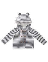 Rock A Bye Baby Boutique Strickjacke Streifen Kapuze weiß - 0