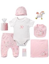 Rock A Bye Baby Boutique 10 Teile Set Einhorn weiß 50/56 (Neugeborene) - 0