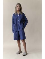 STUDIO FEDER Hemd navy/weiß Small - 3