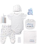 Rock A Bye Baby Boutique 10 Teile Set Dino blau 50/56 (Neugeborene) - 0