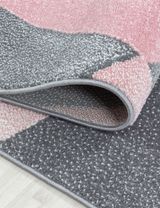 Teppich Vierecke rosa grau 80x150 - 3