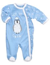 Baby Sweets Strampler Pinguin Let It Snow Schneeflocke blau 56 (Neugeborene) - 0