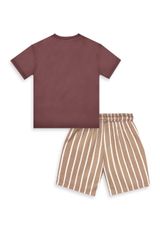 Denokids Set Gestreift braun 140 - 1