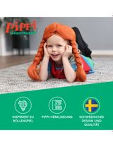 Pippi Perücke Fifi Brindacier Conformité Européenne (CE) 3+ ans Rouge Taille unique - 8