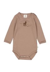 Müsli by Green Cotton Langarmbody Unifarben braun 62 - 0