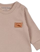 Lagarto Verde Strampler Eidechse Gerippt beige 80 (9-12 Monate) - 1