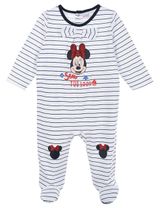 Disney Strampler Minnie Mouse Streifen weiß 80/86 (12-18 Monate) - 0