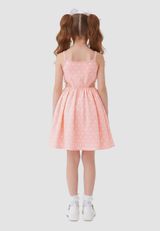 Denokids Kleid Gepunktet pink 128 - 3