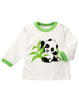 Baby Sweets Langarmshirt Happy Panda grün 56 (Neugeborene) - 0
