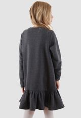 Denokids Glitter Rabbit Anthracite Kleid Mädchen dunkelgrau 104 - 5