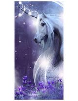 DETEXPOL Serviette Licorne 70x140 cm Violet - 1