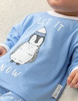 Baby Sweets 2 Teile Set Pinguin Let It Snow Schneeflocke blau 56 (Neugeborene) - 4