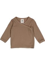 Müsli by Green Cotton Babylangarmshirt Unifarben braun 74 - 0