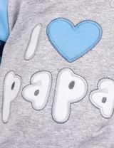 Baby Sweets Strampler I love Papa Bommel blau Newborn (56) - 2