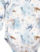 NINI Body croisé Faune Marine 0-6 mois Bleu - 3