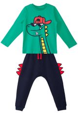 Denokids CFF-21S1-007 Dino T-Shirt & Pants Set Jungen dunkelblau 104 - 0