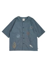 Green Cotton Kurzarmhemd blau 86 - 0