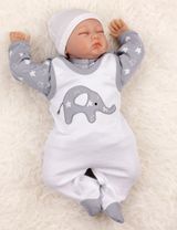 Baby Sweets 2 Teile Set Little Elephant Sterne weiß - 3