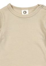 Müsli by Green Cotton Langarmbody Unifarben beige 56 - 2
