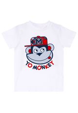 Denokids CFF-20Y1-079 Monkey Plaid Shorts Set Jungen rot 104 - 1