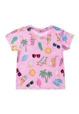 Villervalla T-Shirt Alloverprint rosa 140 - 1