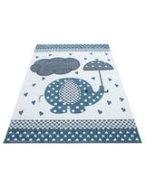 Teppich Elefant Punkte blau 80x150 - 0