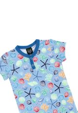 Villervalla Kurzarmbody Muscheln hellblau 56 - 2