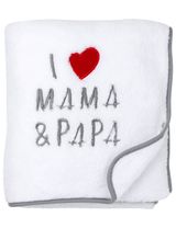 Baby Sweets Decke I Love Mama & Papa 110x90 cm weiß - 0