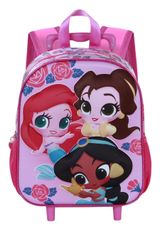 Disney Princess Flowers-Small 3D Backpack with Wheels Rucksack 34x26x13 cm pink Onesize Kinder - 2
