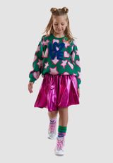 Denokids Hearts Strickpullover Mädchen gruen 110 - 3