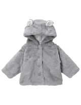 Minoti Manteau d'hiver Capuche Gris 6-9M (74 cm) - 0