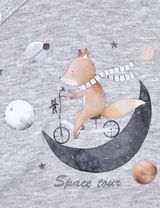 NINI Strampler Mond grau - 3