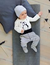 Pinokio Schlafanzughose Streifen weiß 50 (Neugeborene) - 1