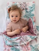 Luli Lu 2 Teile Set Blume Gefüttert 70x100 cm rosa - 2