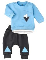 Baby Sweets 2 Teile Set Flicken Triangle blau - 0