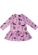 Villervalla Kleid Hunde pink 86 - 0