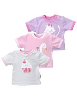 Baby Sweets 3 Teile Shirt Katze Little Cupcake grau 56 (Neugeborene) - 0