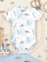 NINI Body croisé Faune Marine 0-6 mois Bleu - 4