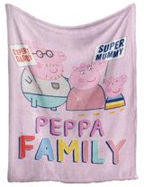 Peppa Pig Decke Peppa Wutz Fleece 100x140 cm rosa - 0