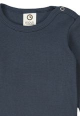 Müsli by Green Cotton Langarmbody Unifarben dunkelblau 74 - 2