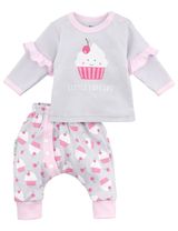 Baby Sweets 2 Teile Set Little Cupcake grau 3-6 Monate (68) - 0