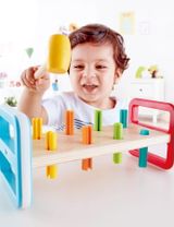 Hape 10 Teile Klopfbank Holz 23x10,7x10,2 cm 12+ Monate bunt - 1