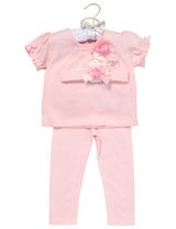 Rock A Bye Baby Boutique 3 pièces Ensemble Volant Rose - 1