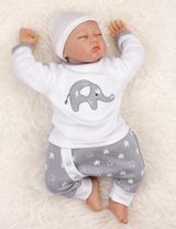 Baby Sweets 2 Teile Set Elefant Little Elephant Sterne weiß - 4