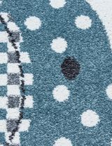 Teppich Elefant Punkte blau 80x150 - 2