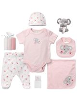 Rock A Bye Baby Boutique 10 Teile Set Elefant weiß 50/56 (Neugeborene) - 0