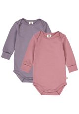 Müsli by Green Cotton Langarmbody Unifarben rosa 92 - 0